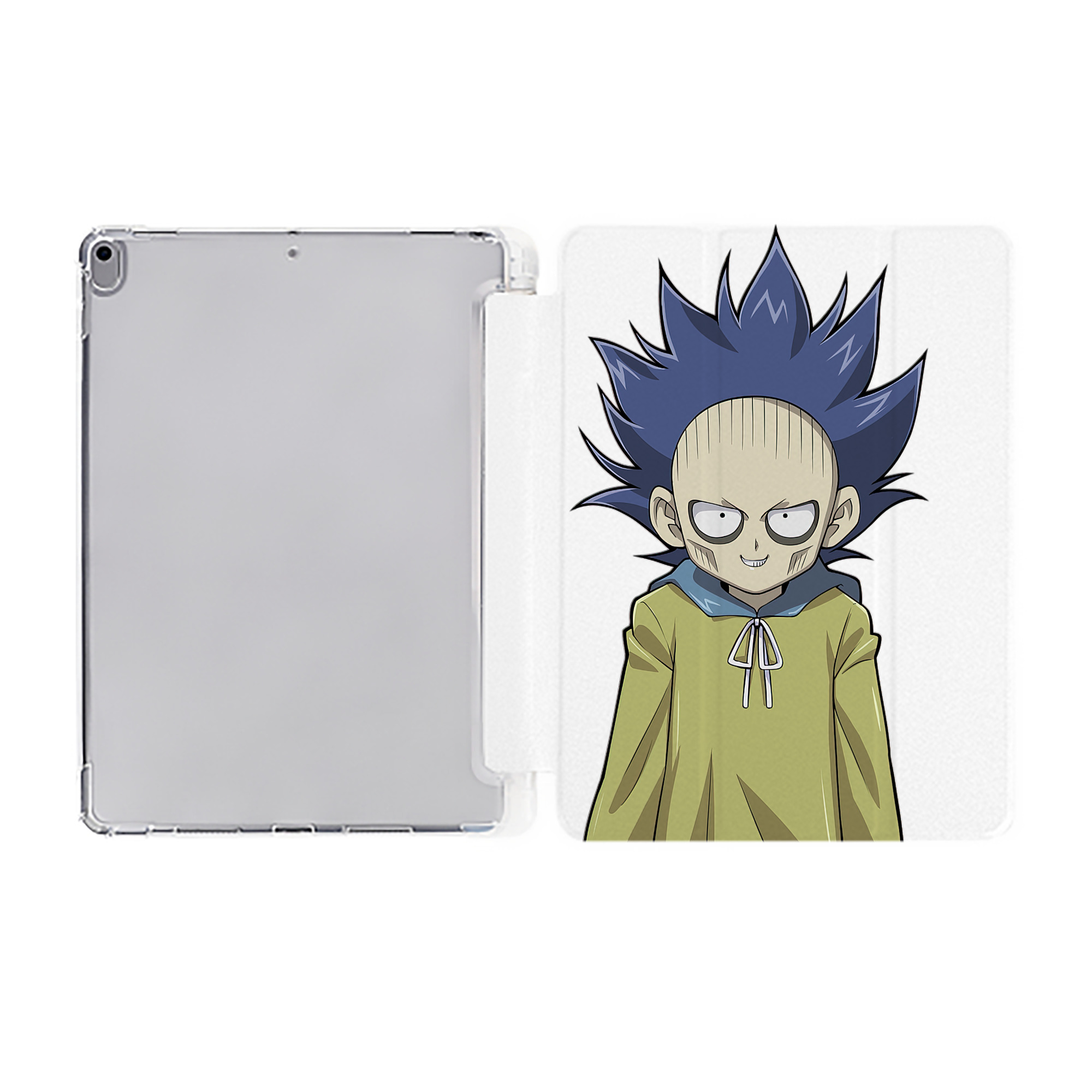 （画像用） 遊☆戯☆王 Yu-Gi-Oh! IPad ケース ペン収納付き 三つ折りスタンド PUレザー×シリコン 対応機種9.5/10.5/10.9インチ